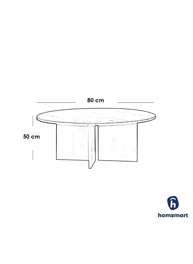 هومزمارت - طاولة قهوة ام دي اف  بيج - 80×80×50 سم - Image 1
