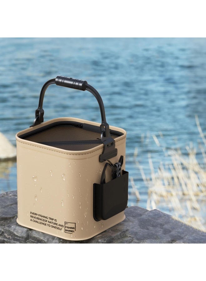 YOUWE7 Fishing Bucket, Transparent Top Cover Fishing Bucket, Foldable Fish Bait, Multifunctional Minnow, Live Fish Container, Fish Protection, Outdoor Camping Fishing Bag - Image 2