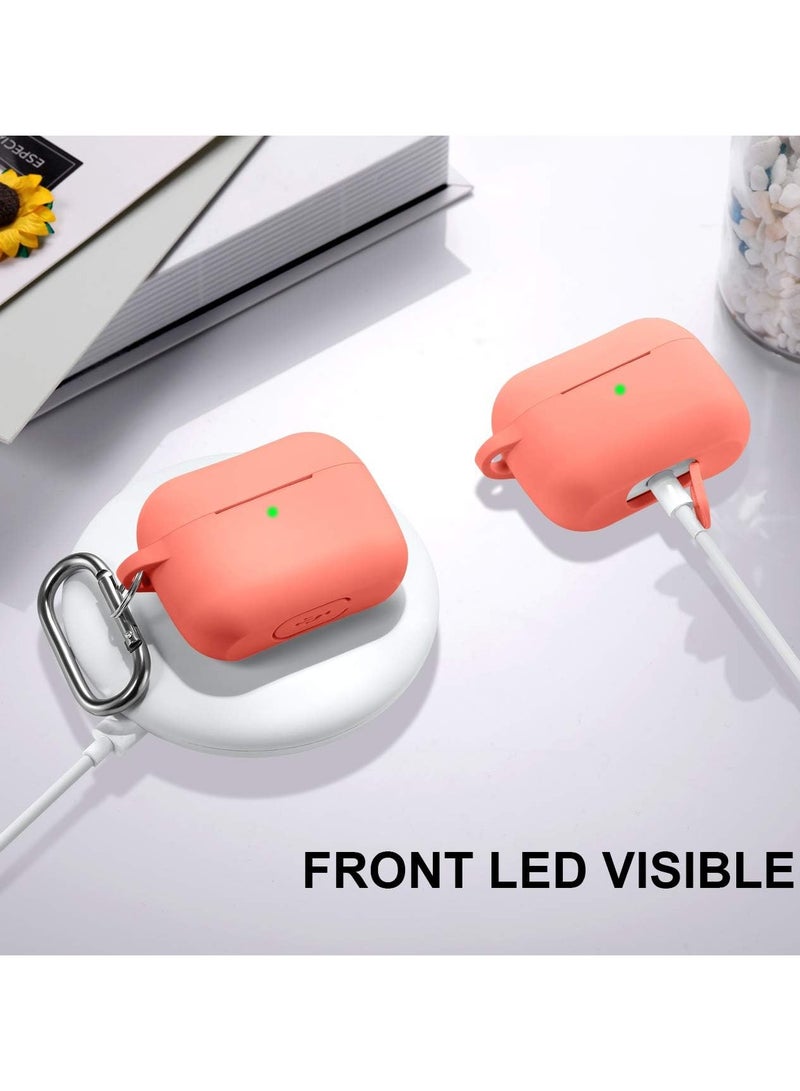 AROAQ Protective Case Compatible with AirPods Pro Case, Silicone Protective Case Cover with Carabiner, Compatible with Apple Airpods Pro - Image 2