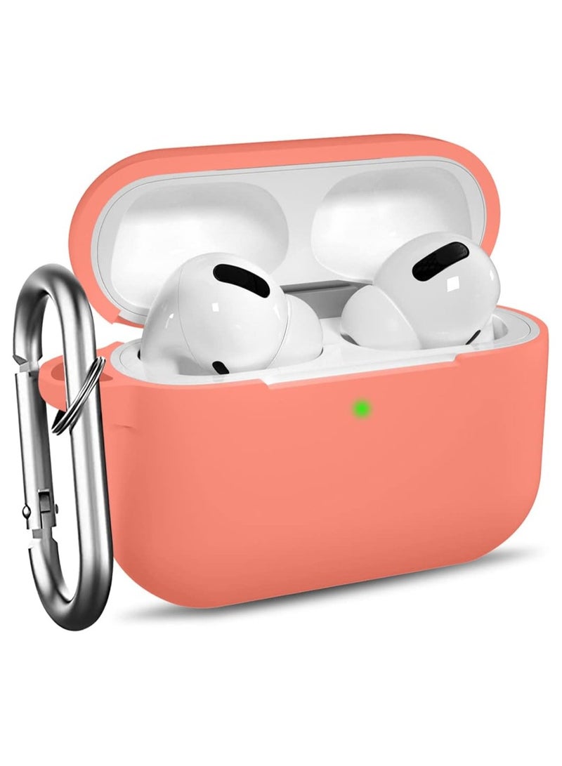 AROAQ Protective Case Compatible with AirPods Pro Case, Silicone Protective Case Cover with Carabiner, Compatible with Apple Airpods Pro - Image 1