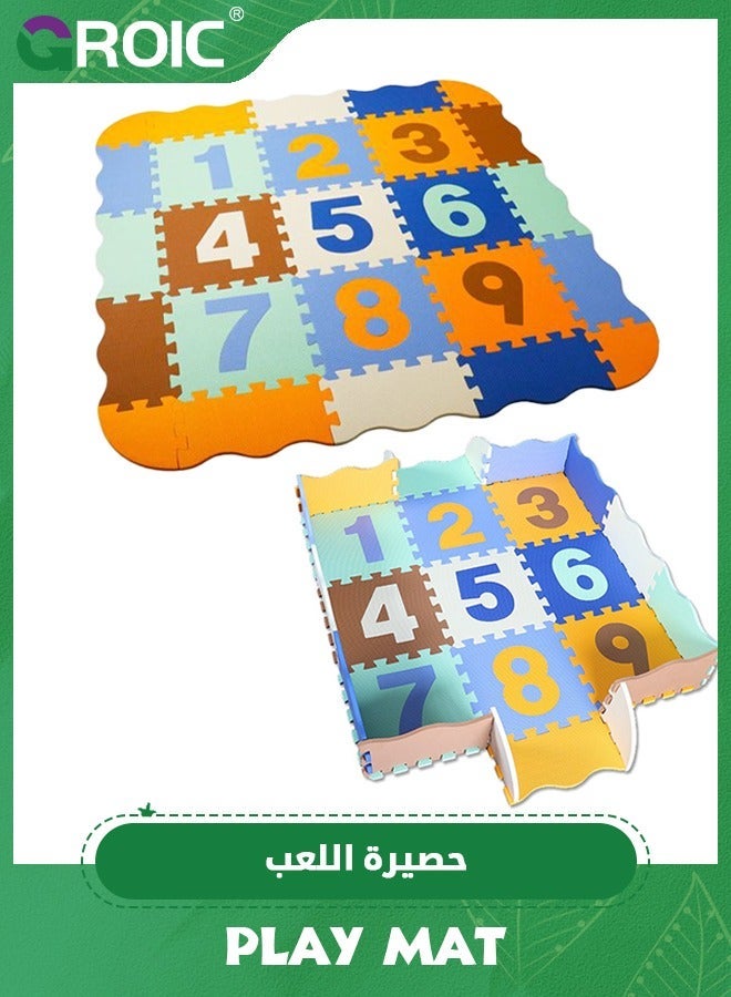 GROIC Baby Puzzle Mat,Foam Play Mat Foam Floor Tiles with Numbers,Interlocking Crawling Playmat for Kids - Image 1