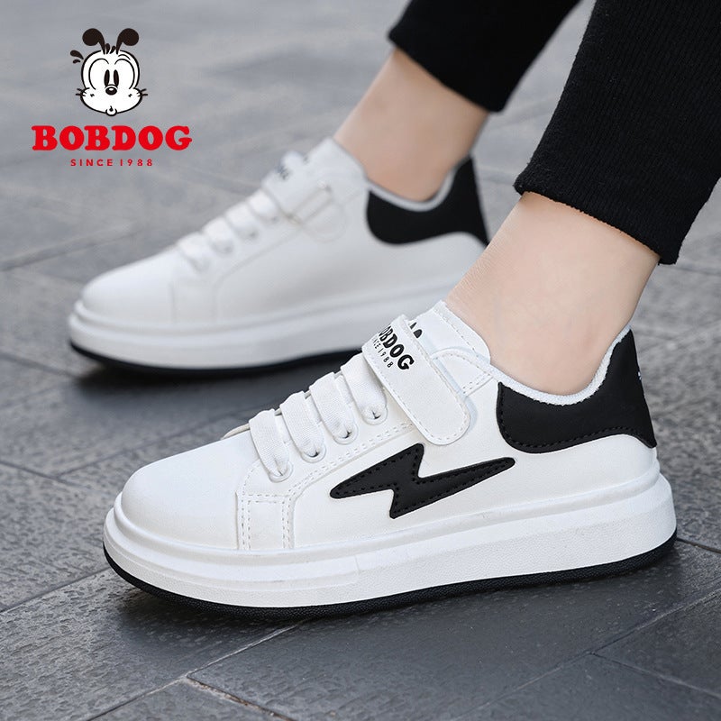 Babu Bean Children'S Shoes Children'S White Shoes Boys Shoes 2024 Primary School Girls White Sports Shoes - Image 2