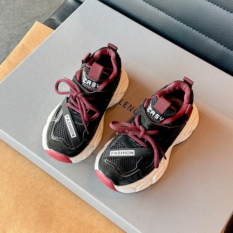 Spring Mesh Sneaker Casual Elastic Torre Shoes Breathable Single Mesh Running Shoes For Small And Medium-Sized Children - Image 4
