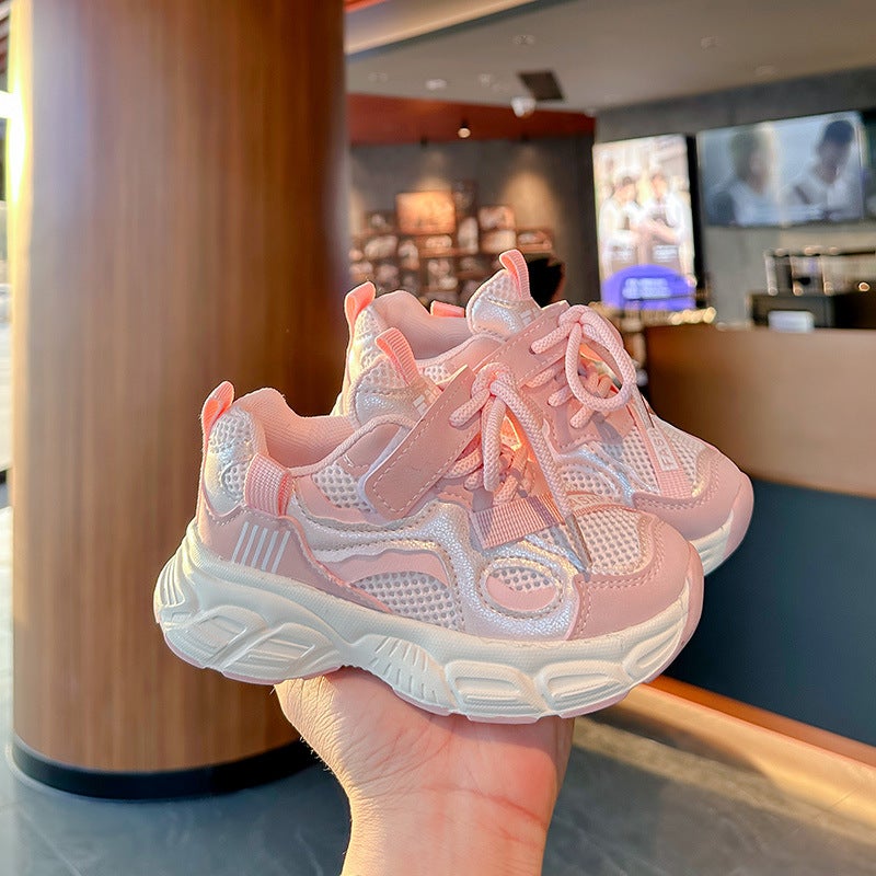 Spring Mesh Sneaker Casual Elastic Torre Shoes Breathable Single Mesh Running Shoes For Small And Medium-Sized Children - Image 1