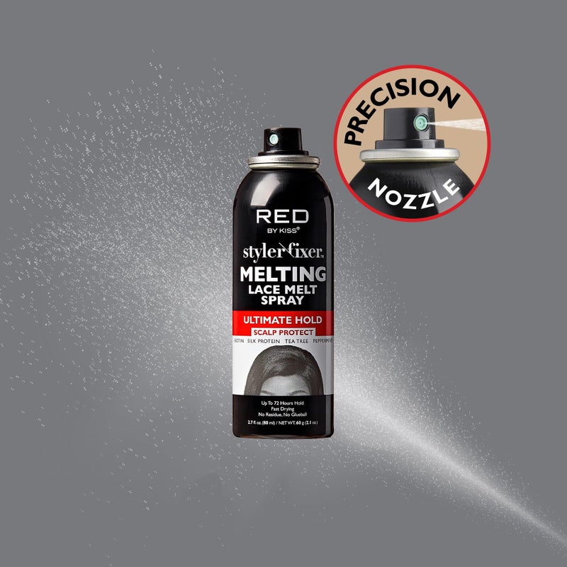 RED By Kiss Styler Fixer Melting Lace Melt Spray, Ultimate Hold, Scalp Protection, Fast Drying & No Residue, Strong Adhesion, Natural Look for Lace Front Wig - Image 3
