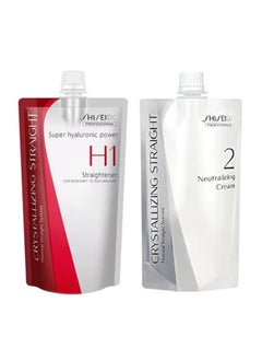 Shiseido Brazilian Keratin Hair Straightening Cream Set - Specially Designed for Curly Hair. Ultra - Resistant to Curls, Long - lasting Straightening. Get a Silky Straight Hair Experience with One Set  - Image 1
