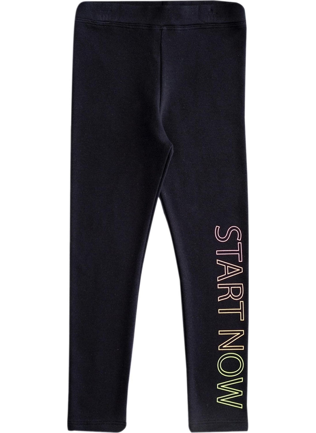 Lovetti - Black Start Now Printed Girls Winter Raised Girls Leggings - Image 1