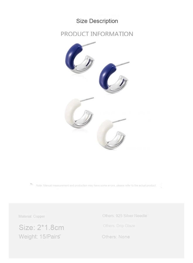 NeeMee New Handmade Dripping Oil Earrings - Trendy Winter Fashion Ear Accessories - Image 4