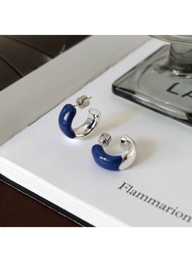 NeeMee New Handmade Dripping Oil Earrings - Trendy Winter Fashion Ear Accessories - Image 3