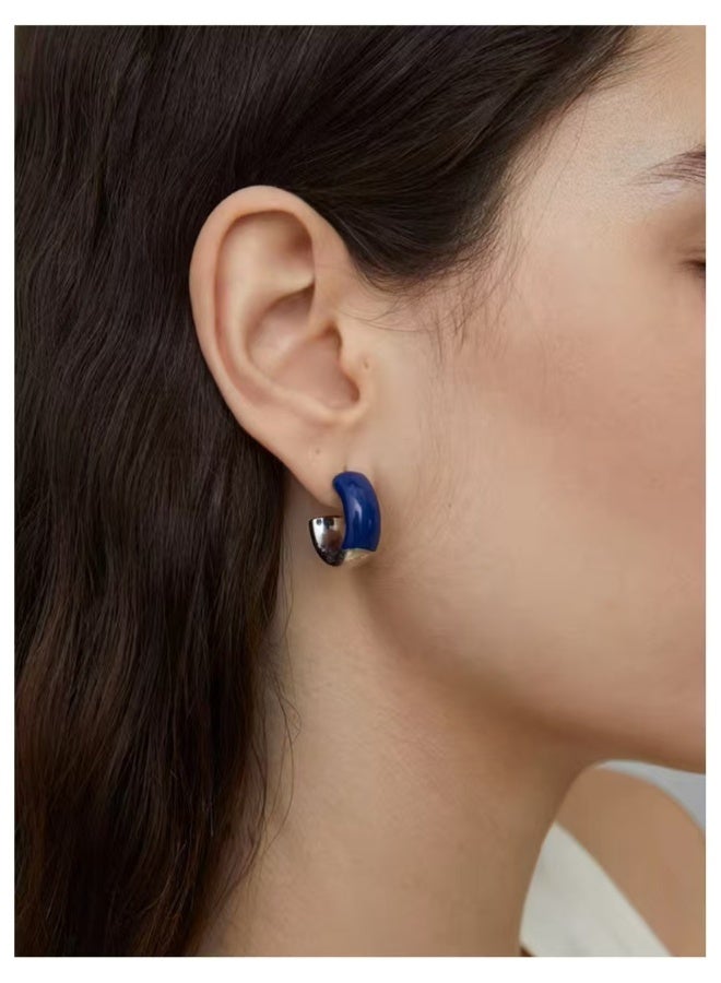 NeeMee New Handmade Dripping Oil Earrings - Trendy Winter Fashion Ear Accessories - Image 1