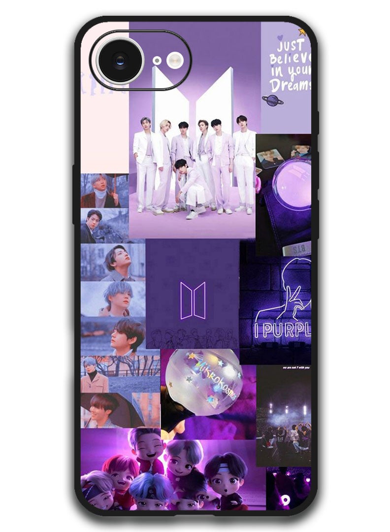 Theodor Case Compatible with Apple iPhone 17e / 16e 6.1 Inch Protection Shockproof Bumper Cover - BTS collage - Image 1