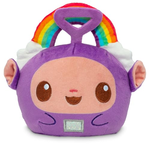 TeeTurtle Reversible Teletubbies Tinky Winky 4Inch TwoSided Flip Plush Toy with Embroidered Details Cute Mini Collectible Plush for Kids Teens and Adults - Image 1