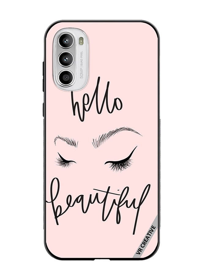 VR CREATIVE Protective Case Cover For Motorola Moto G82 Hello beautiful Design Multicolour - Image 1