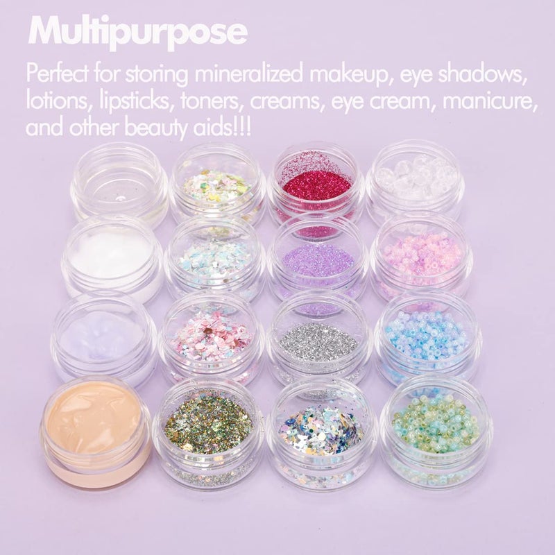 GOLACKY 3 Gram Sample Containers With Lids, 50 Count Clear Jars, Empty Lip Balm, Mini Cosmetic With Labels, Makeup Travel, Mini Disposable Spatulas - Image 5