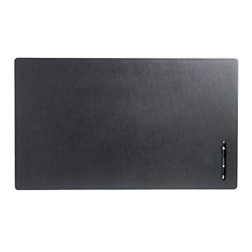 Dacasso Pad Without Side Rails Luxury Leather Blotter for Writing-Executive Desk Surface Protector, 34” x 20”, Black - Image 1