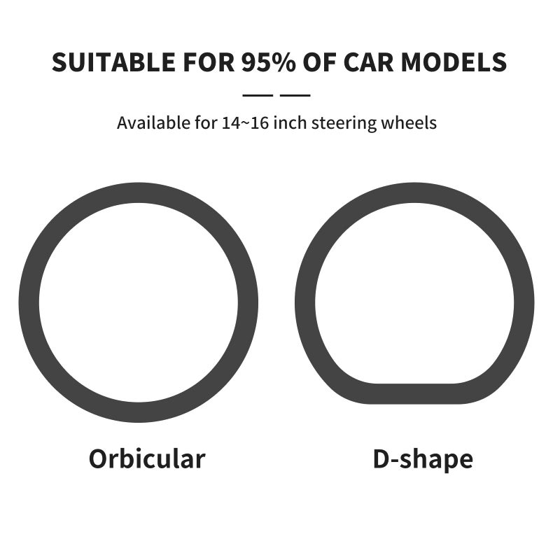 Qiyibei 30% Thicker Universal Stretchy Silicone Steering Wheel Cover for 14â€ 15â€ 16â€ Wheels - Anti-Slip Grip & Enhanced Control for Men & Women, All Weather Protection (Black) - Image 4
