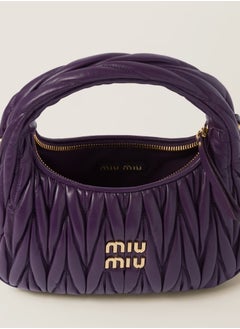 Miu Miu Wander quilted nappa leather hobo Crossbody Shoulder Bag  - Image 4