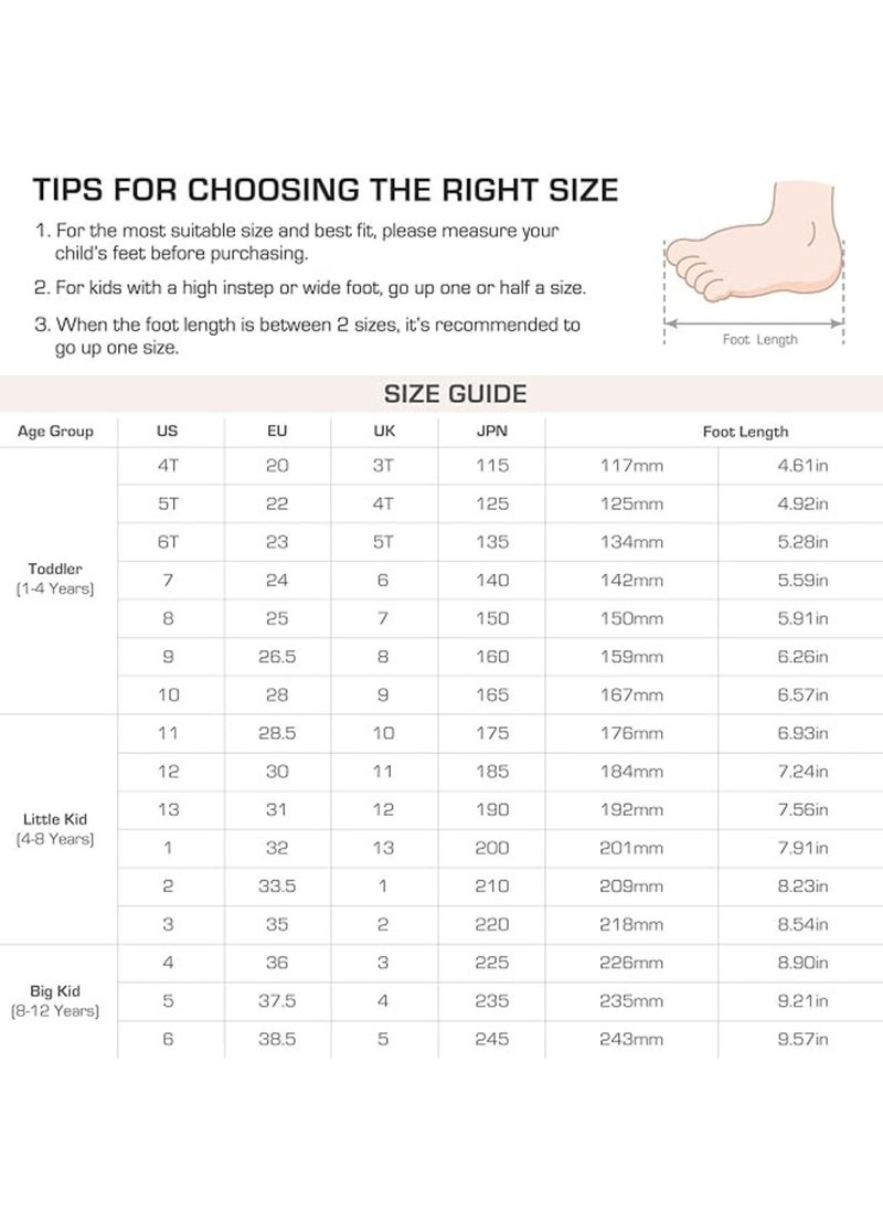 Monami Kids Boys Shoes, Casual Lace-Up Fashion Sneakers, Soft Bottom, Flats & Lightweight Shoes for Little Kids