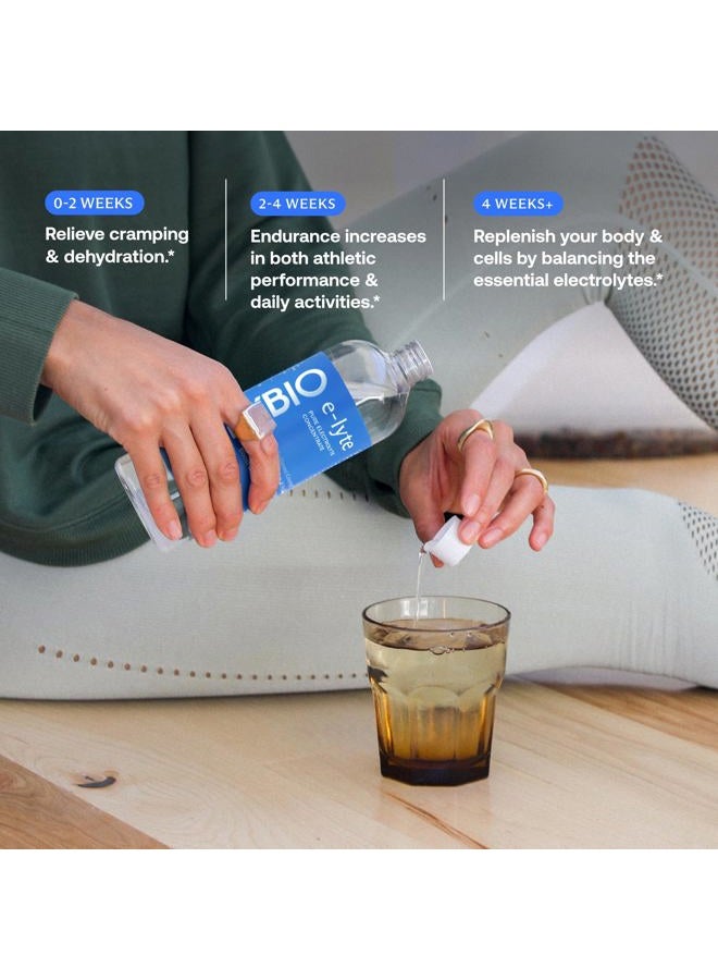 BodyBio e-Lyte - مركز إلكتروليت سائل للترطيب النظيف، الطاقة وتخفيف التشنجات - بدون سكر، بدون نكهات صناعية، بدون مواد حشو، مناسب للكيتو - Image 5