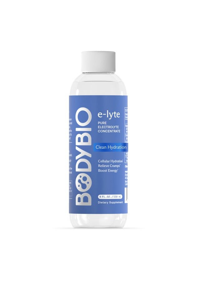 BodyBio e-Lyte - مركز إلكتروليت سائل للترطيب النظيف، الطاقة وتخفيف التشنجات - بدون سكر، بدون نكهات صناعية، بدون مواد حشو، مناسب للكيتو - Image 1