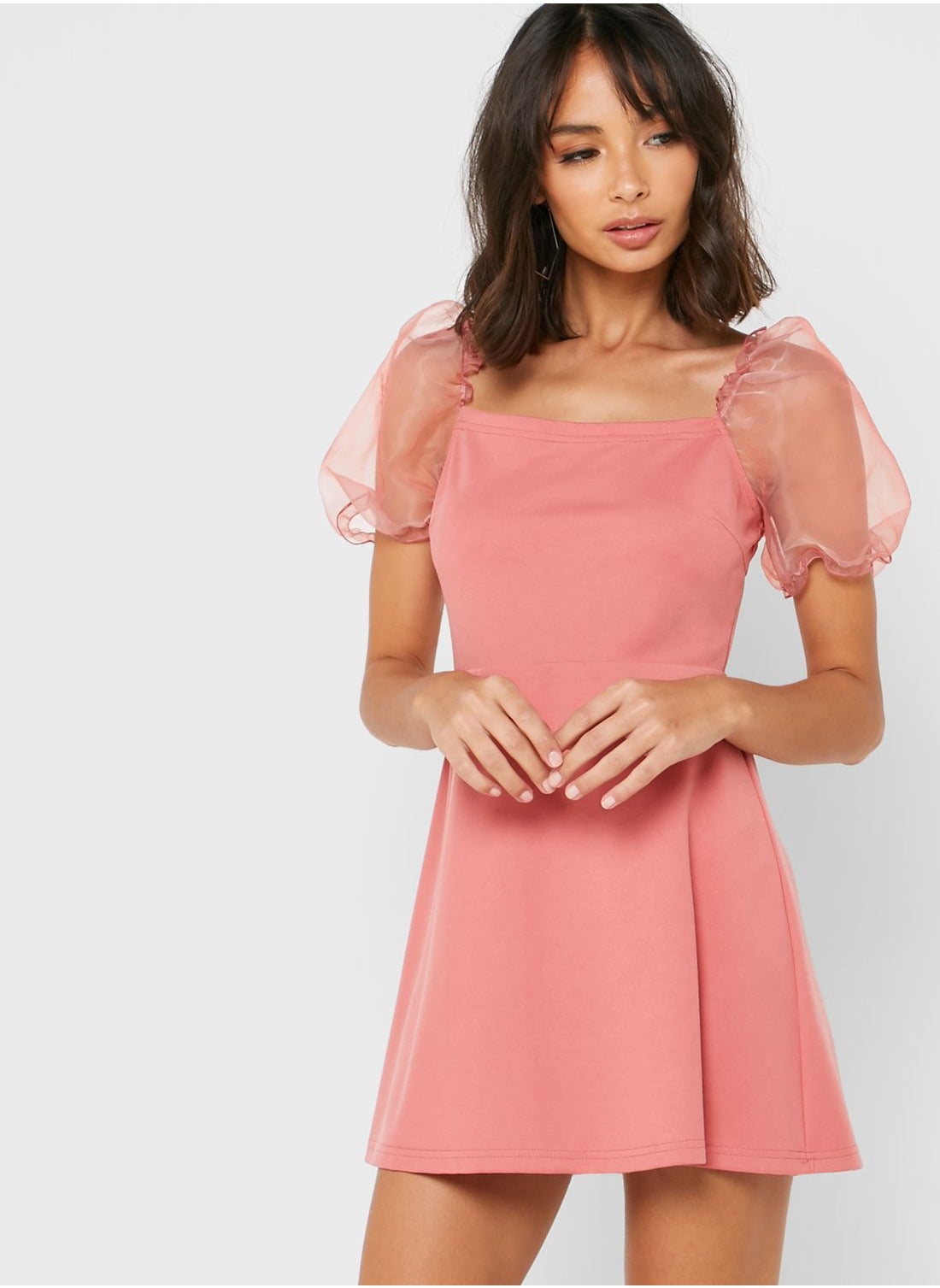 Missguided blush 2024 pink dress