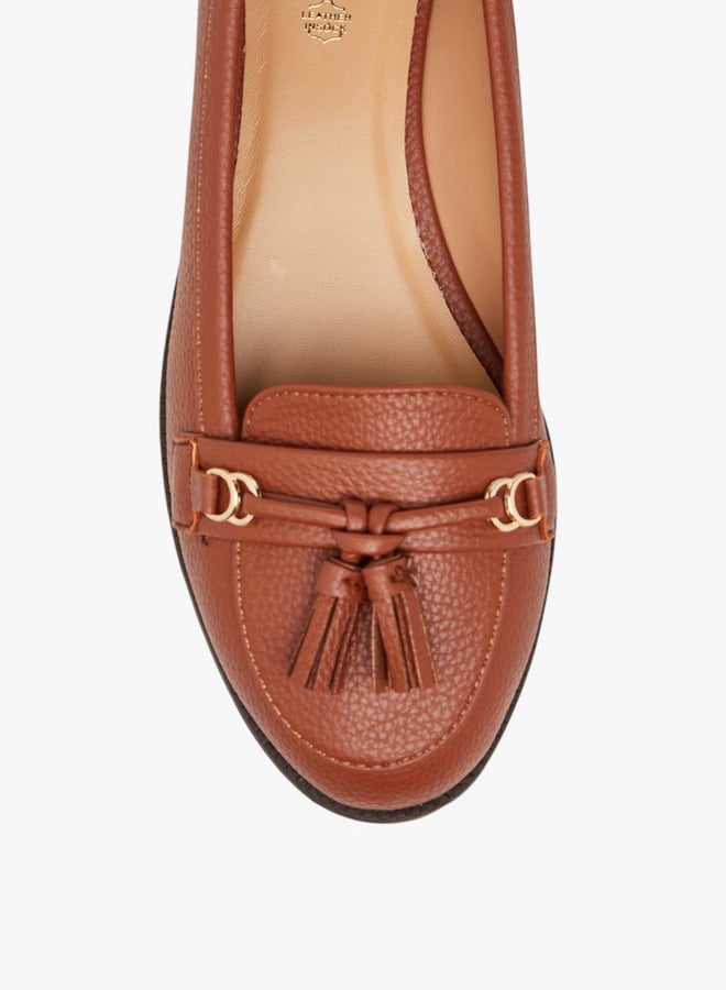 بابريكا حذاء باليرينا سهل الارتداء مزين بشرابات - Image 4