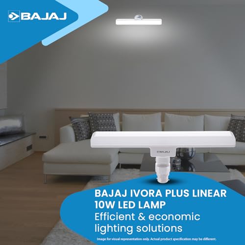 Bajaj Ivora Plus Linear 10W LED Lamp | B22D | Cool Day Light | Energy Savings | 120 Degree Beam Angle | 1 Year - Warranty (Pack of 1, White) - Image 2