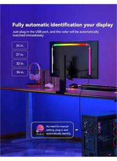 Skydimo Monitor Led Backlights, Led Strip Lights That Sync with Screen Color or Music, Rgbic Computer Light Bar Behind Monitor, Leds for Desk Gaming, Supports Pc or Mac 24 In  - Image 2