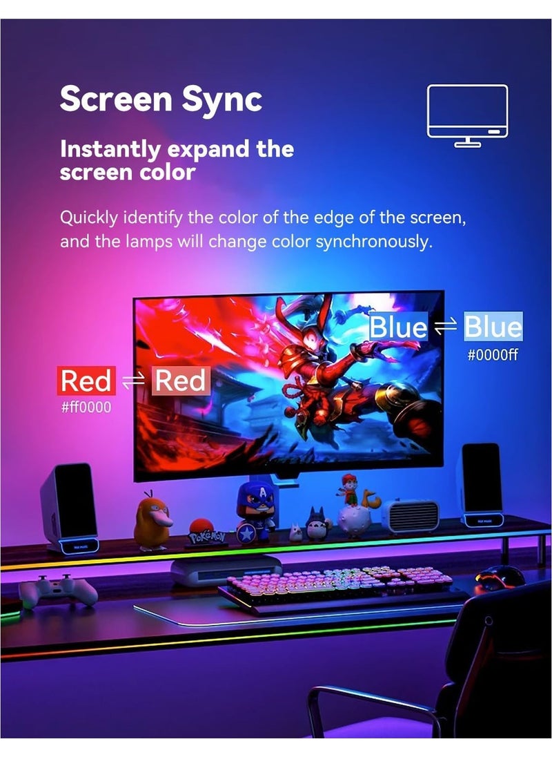 Skydimo - Monitor Led Backlights, Led Strip Lights That Sync with Screen Color or Music, Rgbic Computer Light Bar Behind Monitor, Leds for Desk Gaming, Supports Pc or Mac 24 In - Image 1