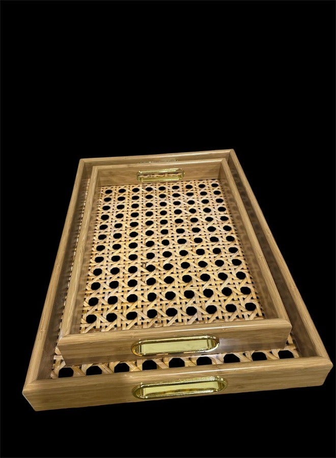 Luxury serving trays set 2 pieces - Image 1