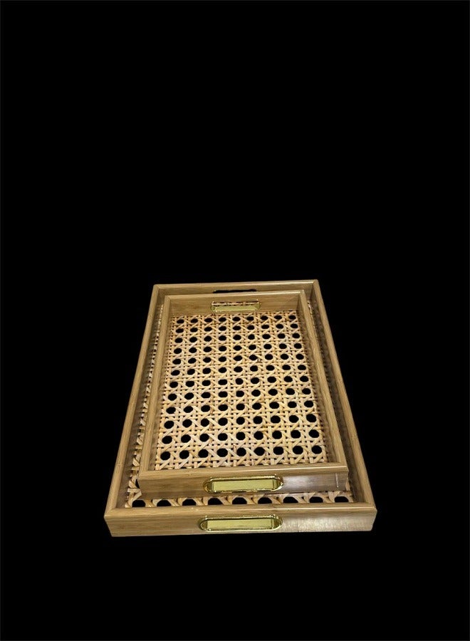 Luxury serving trays set 2 pieces - Image 2