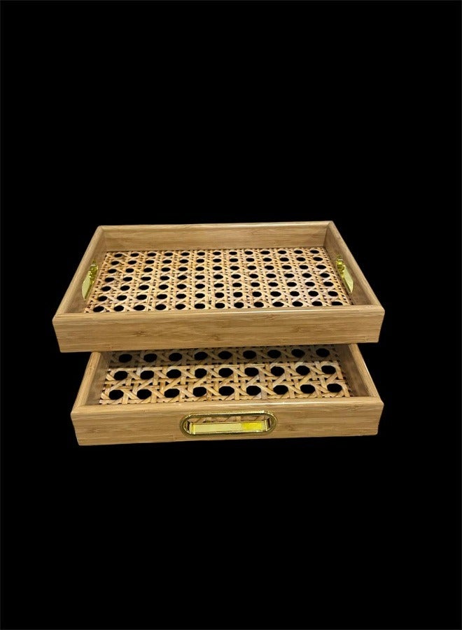 Luxury serving trays set 2 pieces - Image 3