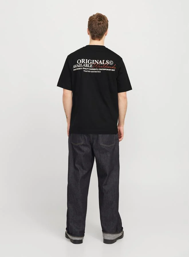 JACK & JONES Slogan Print Crew Neck T-Shirt