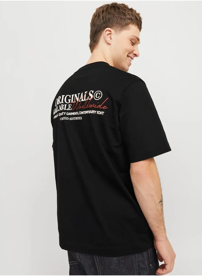 JACK & JONES Slogan Print Crew Neck T-Shirt