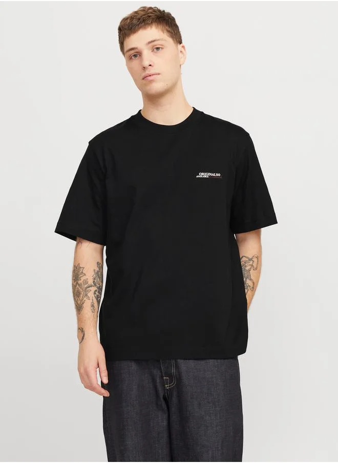 JACK & JONES Slogan Print Crew Neck T-Shirt