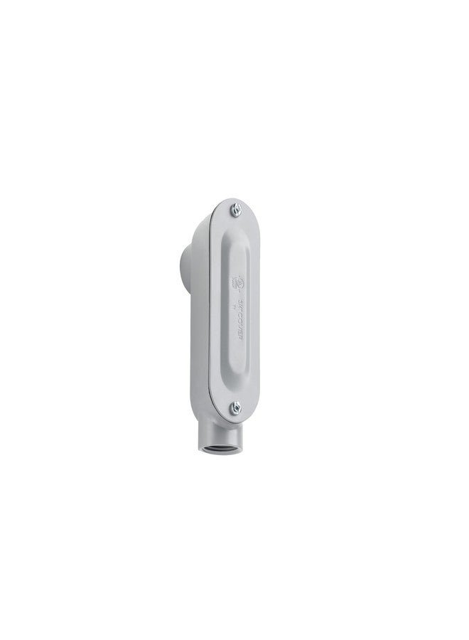 Sealproof Weatherproof Aluminum LB Conduit Body with Threaded Hubs, Stamped Steel Cover, and Gasket for Rigid or IMC Conduit, 3/4"