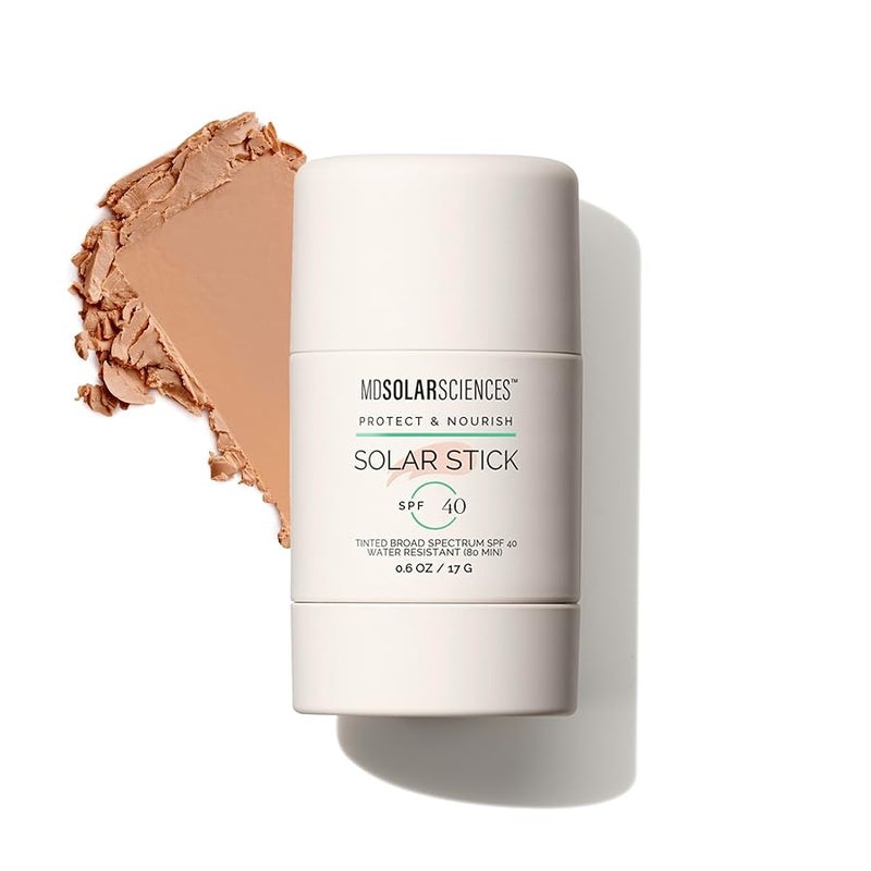 MDSolarSciences Tinted Solar Stick Mineral Sunscreen Stick SPF 40 WaterResistant Broad Spectrum UV Protection Hydrating Zinc Formula ReefSafe Vegan NonGreasy Sheer Tinted Finish 06 Oz - Image 1