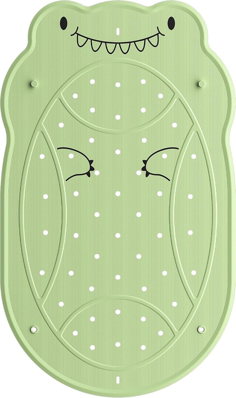 UNEEDE Dinosaur Kids Bathtub Mat - Extra Thick Rubber Shower Mat for Toddlers, 30"x18" Bath Mat with 100+ Suction Cups, Machine Washable Tub Pad for Babies & Children's Bath Time Comfort - Image 1