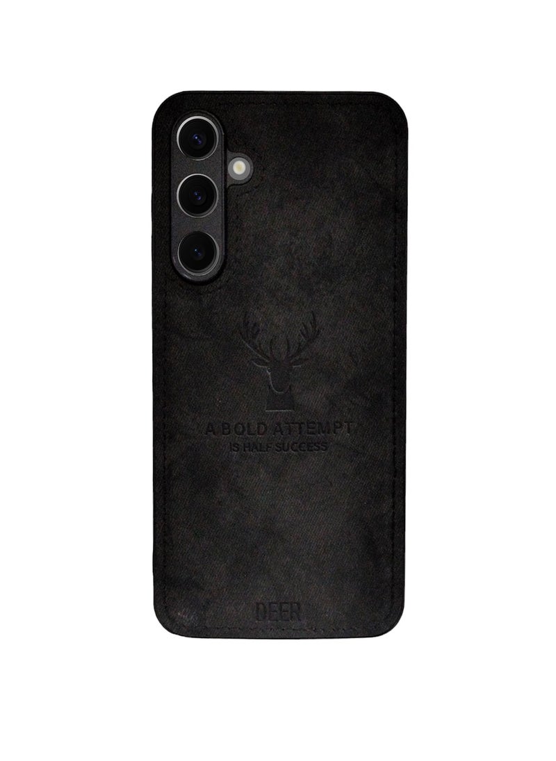 Generic - Digital Soft Texture Patterned Dirt-Resistant, Anti-Shock, Anti-Fingerprint, Full Body Protective TPU Cloth Case for Samsung S21 FE (Black) - Image 1