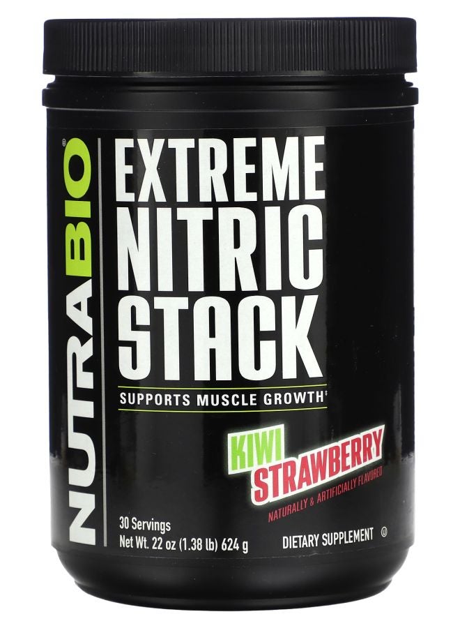 NutraBio Extreme Nitric Stack Kiwi Strawberry 1.38 lb (624 g)