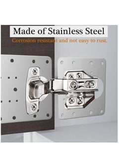 Generic 12 pcs Hinge Repair Brackets, Cabinet Hinge Repair Plate, Hinge Repair Brackets for Cabinet Furniture Drawer Window Stainless Steel Plate Repair  - Image 4
