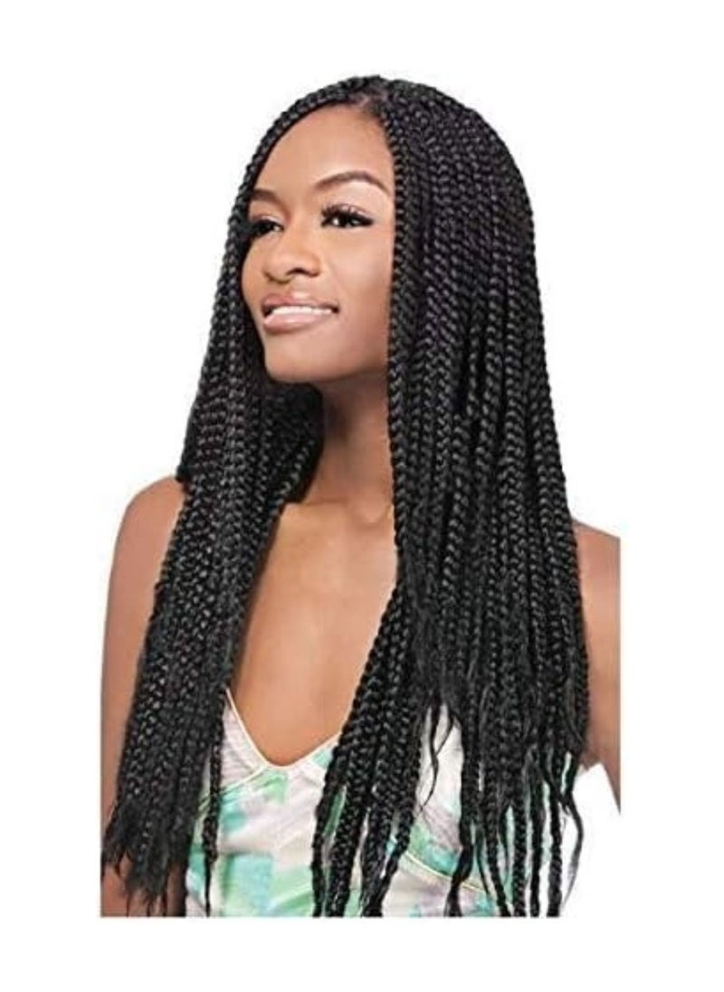 Estelle African braids Hair Extension,Crochet Braiding Hair Extensions Synthetic Braiding Hair High Temperature Synthetic Fiber Yaki Jumbo Braiding Hair (3 pcs, black)  - Image 4