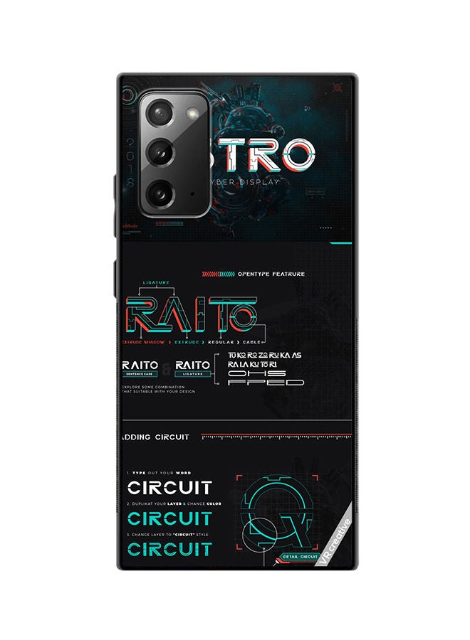VR CREATIVE Protective Case Cover For Samsung Galaxy Note20 5G Raito Circuit Design Multicolour - Image 1