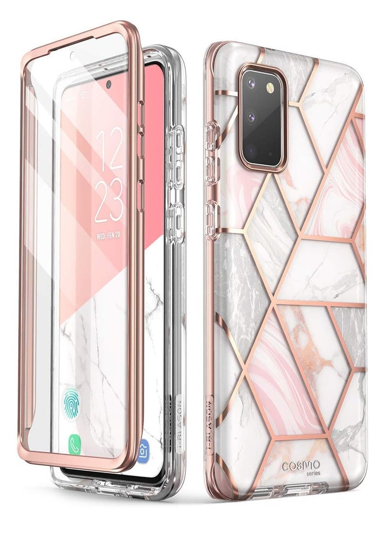 I-blason - Cosmo Series Case for Samsung Galaxy S20 5G Slim Stylish Protective Bumper Case with Built In Screen Protector Marble - Image 1