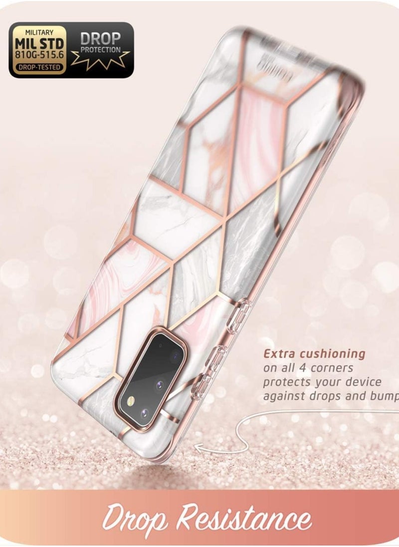 I-blason - Cosmo Series Case for Samsung Galaxy S20 5G Slim Stylish Protective Bumper Case with Built In Screen Protector Marble - Image 1
