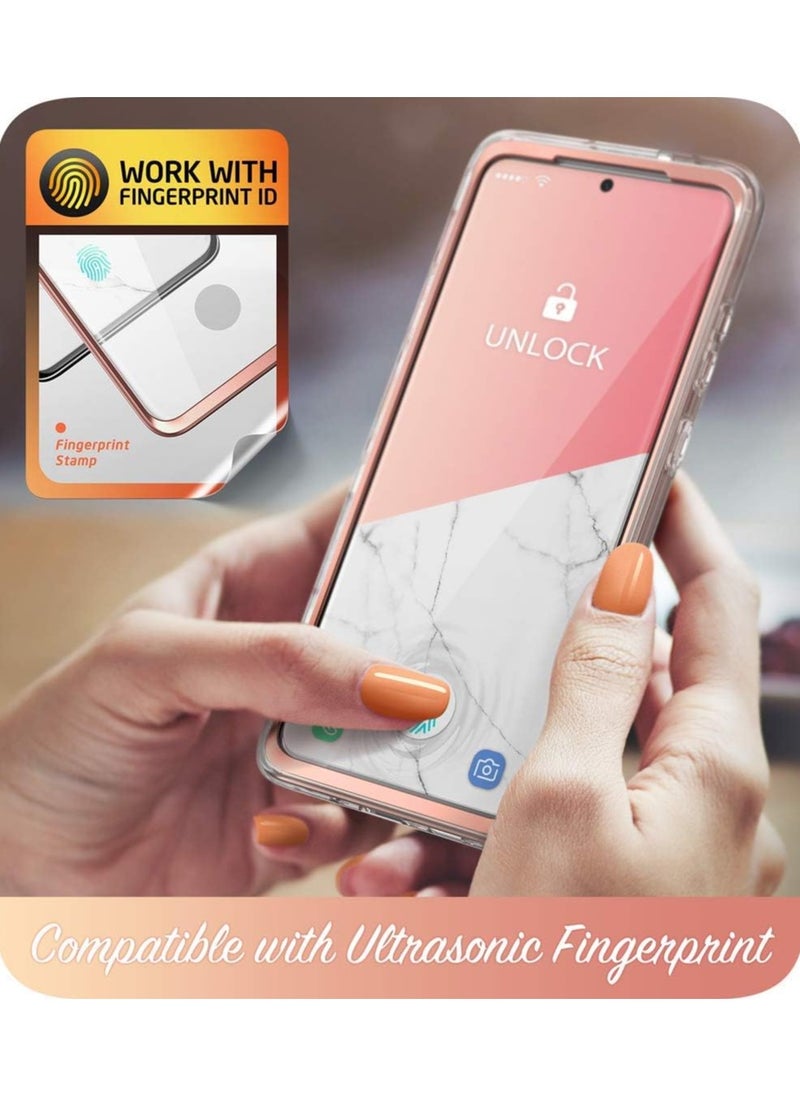 I-blason - Cosmo Series Case for Samsung Galaxy S20 5G Slim Stylish Protective Bumper Case with Built In Screen Protector Marble - Image 1