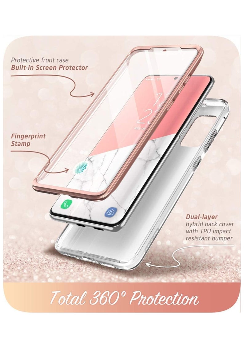I-blason - Cosmo Series Case for Samsung Galaxy S20 5G Slim Stylish Protective Bumper Case with Built In Screen Protector Marble - Image 1