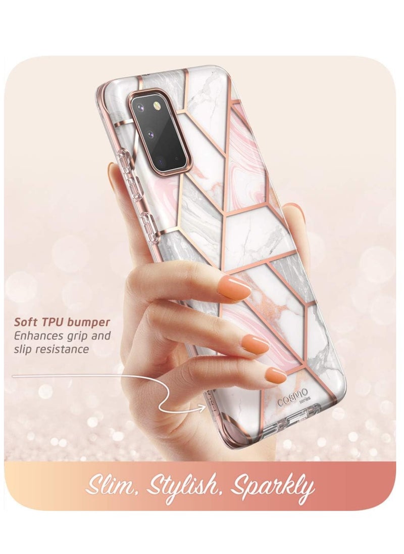 I-blason - Cosmo Series Case for Samsung Galaxy S20 5G Slim Stylish Protective Bumper Case with Built In Screen Protector Marble - Image 1