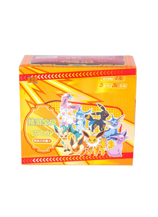 null - Mika First Play Elf Baby Collection Change Hidden Card Pikachu Character Card Reach Duck Fire Dragon Flash Card-Color:Elf Baby Set To Change Cards 1 Box 30 Packs - Image 1
