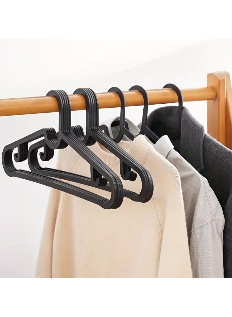 IEKA 10pcs Seamless Dry-Wet Dual-Use Clothes Rack, Solid Color Simple Wind Plastic Hangers, Home Storage Solution for Coats, Suits, and Dresses, Cupboard Organization | Modern Look | Durable Construction, Hangers for Clothes - Image 1